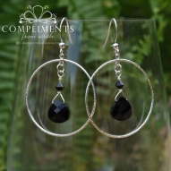 black onyx earring bridesmaid set