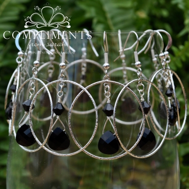 black onyx earrings bridesmaid set