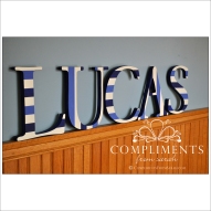 hand painted letters lucas