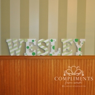 hand painted letters wesley