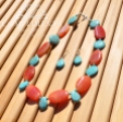 tangerine and turquoise set