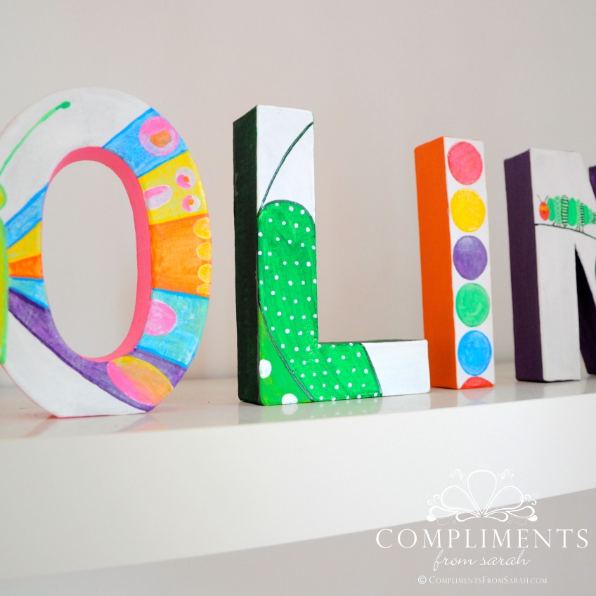 Caroline Hand Painted Letters The Very Hungry Caterpillar - Zoom 2